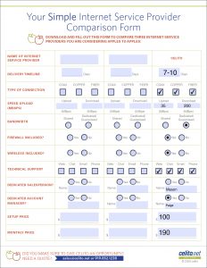 Celito Simple ISP Comparison Form